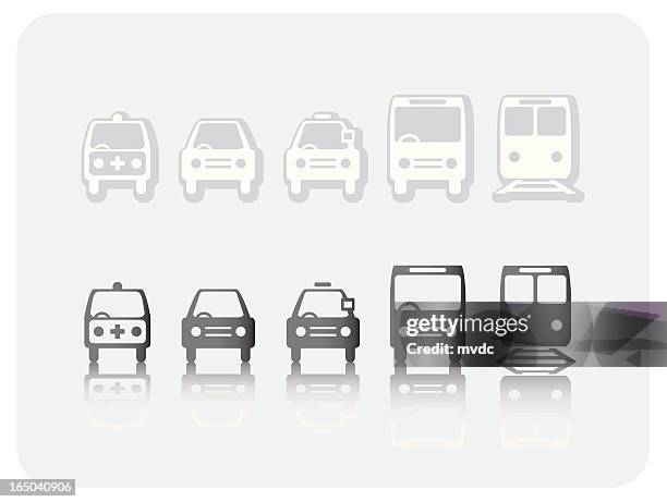 transport icons (vektor - pullman autobus stock-grafiken, -clipart, -cartoons und -symbole