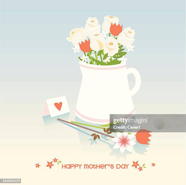 happy mother's day - gratitude jar stock illustrations