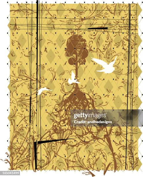 grunge design elements vector - formation flying stock illustrations