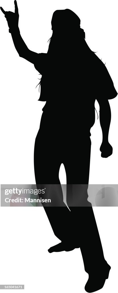 Rocker Silouette - Vector