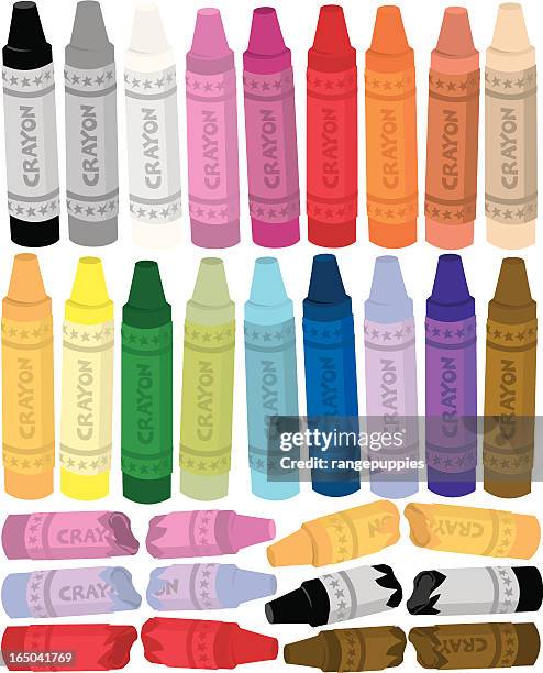 pencil cache - crayons stock illustrations