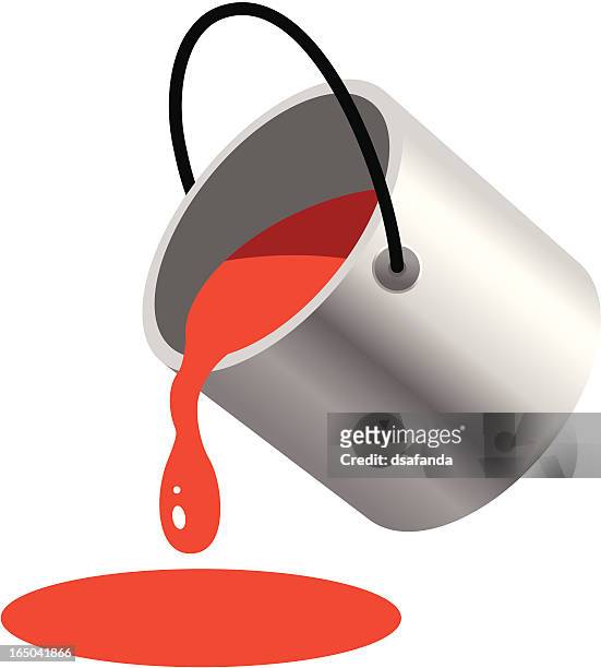 paint bucket - tin can vector stock illustrations