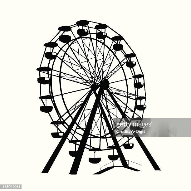 illustrazioni stock, clip art, cartoni animati e icone di tendenza di ferriswheel - ruota panoramica