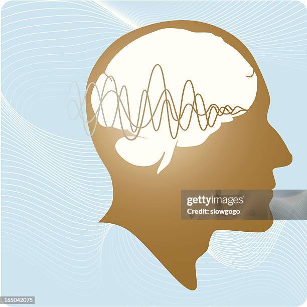 brain works - alzheimers brain stock illustrations