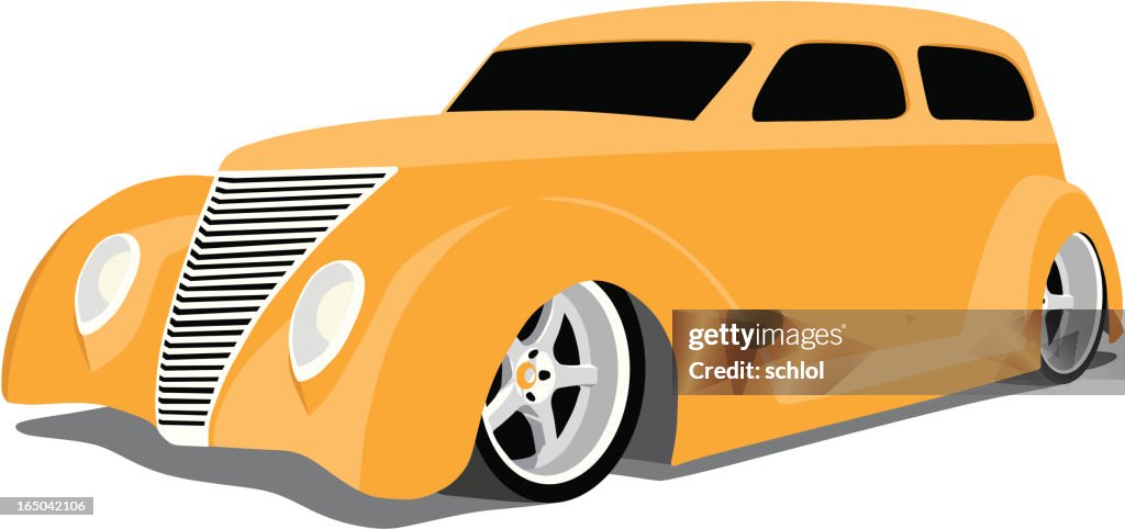 Orange Custom Hot Rod