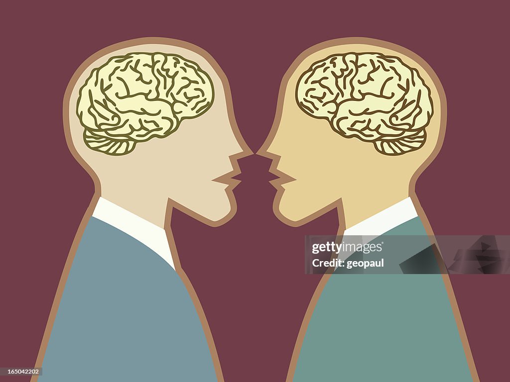Intellectual Connection Intellectual Conversation High-Res Vector Graphic - Getty Images