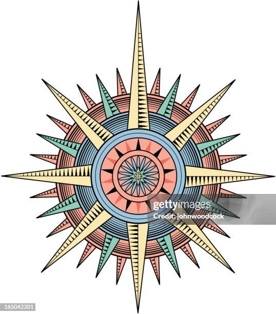 Ornate Compass Rose Decorative Compass Rose Photos et images de collection - Getty Images