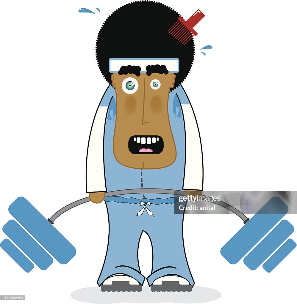 I Heart Exercise and Afro's (Vector)