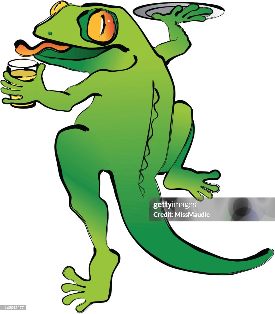 Gekko Waiter Dancing
