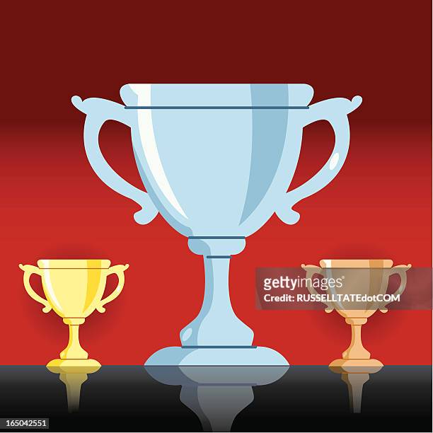 trophy - bronze colored stock illustrations