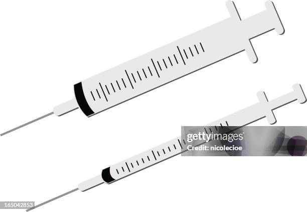 stockillustraties, clipart, cartoons en iconen met syringes - botox