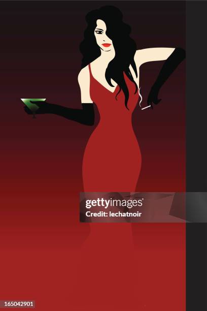devilish girl - hair macro stock illustrations