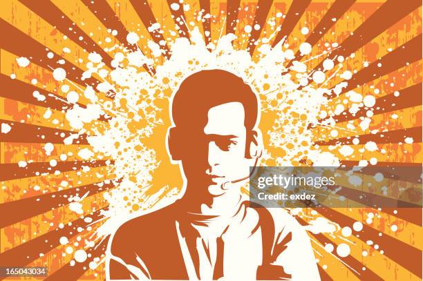 dj music design - singer stock illustrations