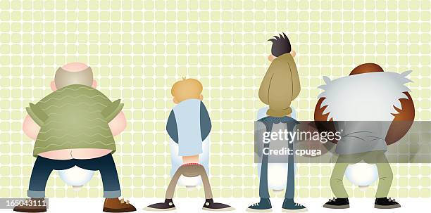 public urinal - buttocks stock illustrations