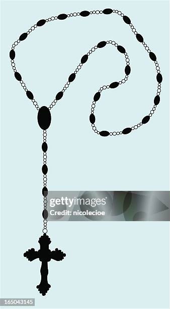 rosary beads - rosary beads stock illustrations