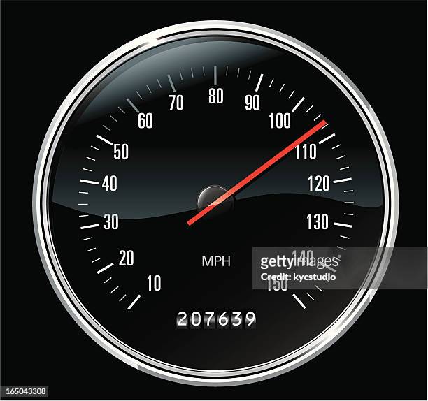 klassische sport-tachometer - speedometer stock-grafiken, -clipart, -cartoons und -symbole
