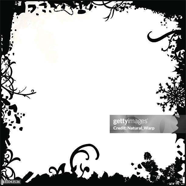 winter grunge - scroll pattern background stock illustrations