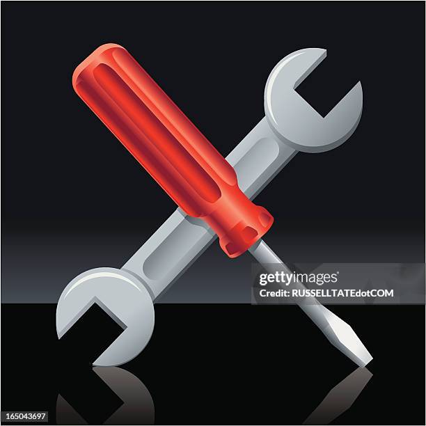 reflecting spanner - joinery workshop stock illustrations