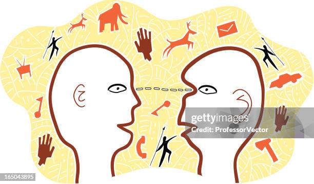i and the evolution - hand print pattern stock illustrations