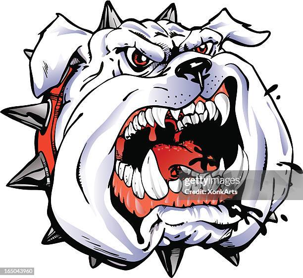 stockillustraties, clipart, cartoons en iconen met bulldog - cruel