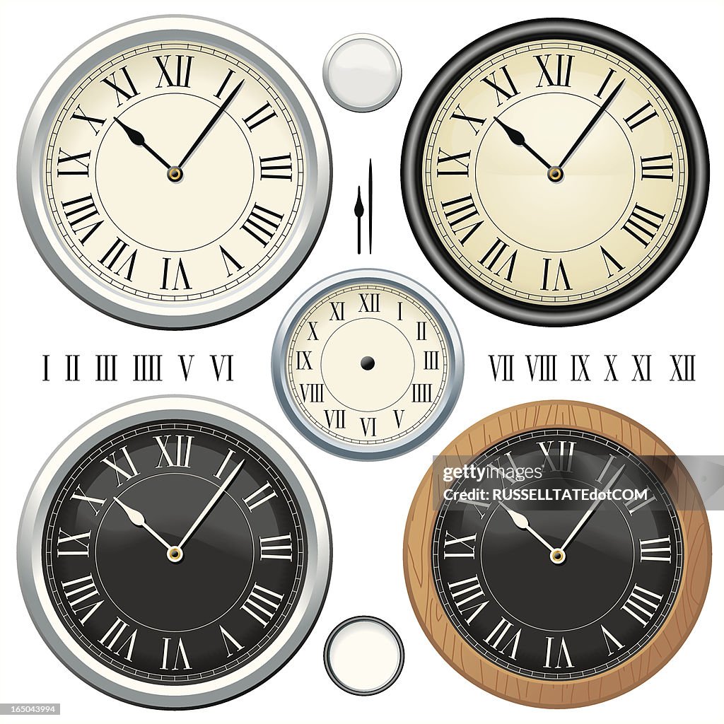 Classic Cream Clocks
