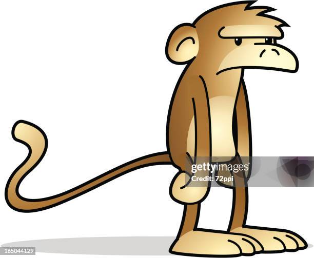 cross monkey - monkey tail stock illustrations