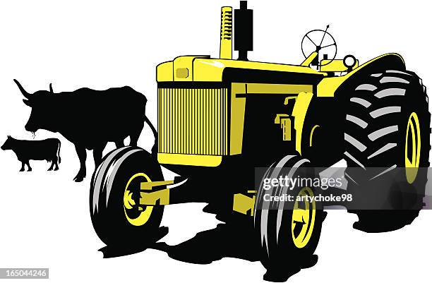 old mcdonald had a farm eieio - tractor stock illustrations