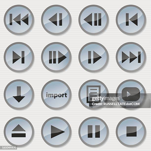 ebook button off - rewind stock illustrations