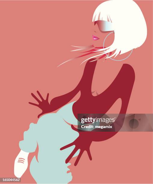 funky gesture - hand breaking through stock illustrations