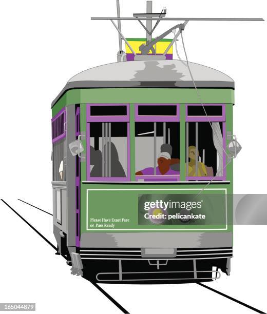 trolley - new orleans stock illustrations