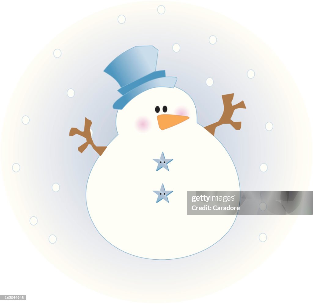 Blue Snowman