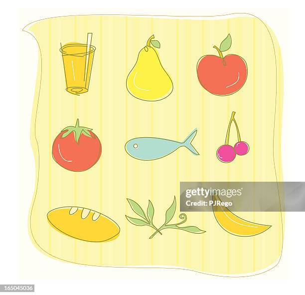 food icons - cherry tomatoes stock illustrations