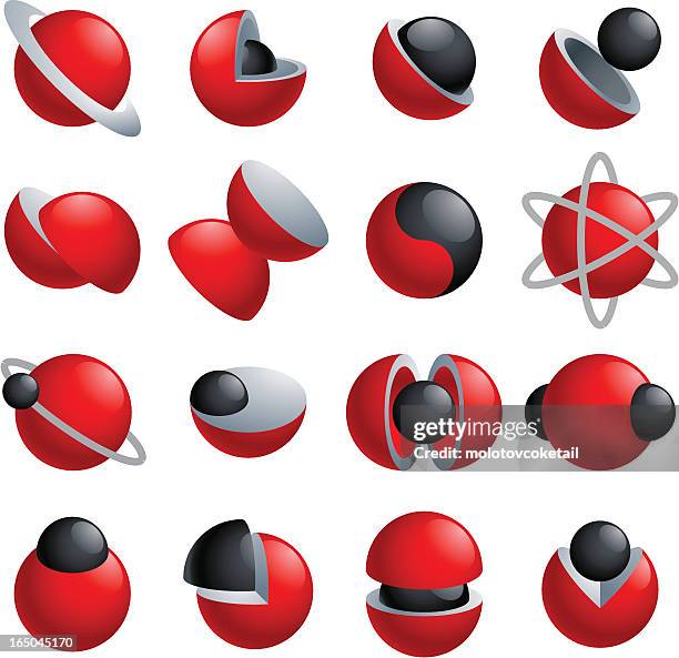 sphere icons - sphere logo stock illustrations