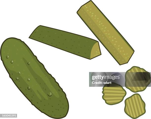 illustrazioni stock, clip art, cartoni animati e icone di tendenza di sottaceti - cetriolino