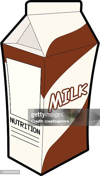 chocolate milk carton - chocolate shake stock illustrations