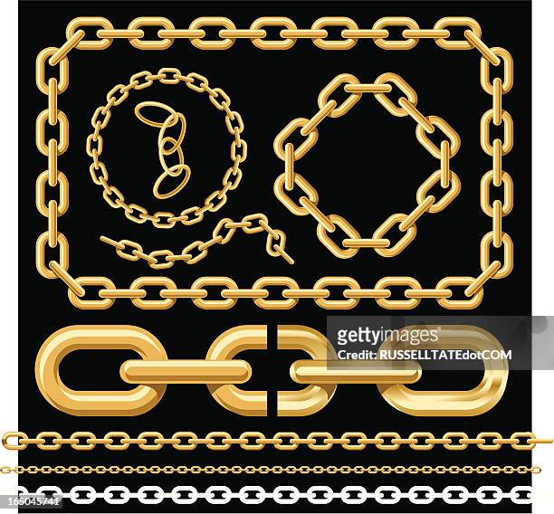 gold chain schwarz - gold chain stock-grafiken, -clipart, -cartoons und -symbole