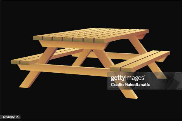 picnic table - picnic table stock illustrations