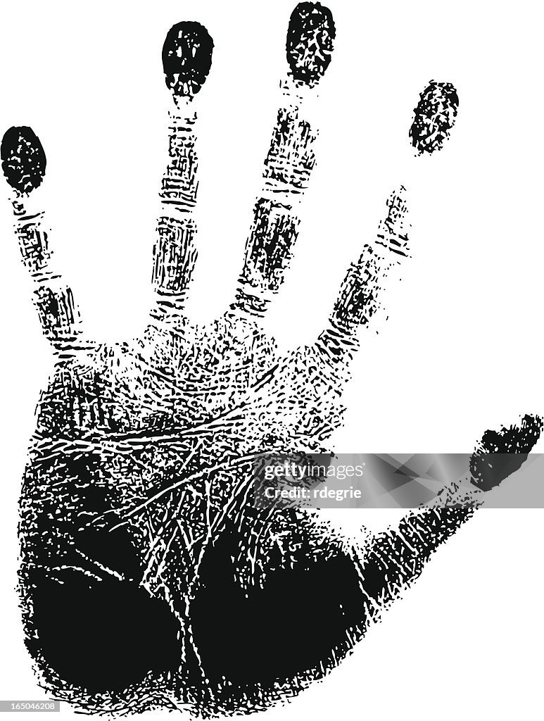 Left Hand Rint Black Hand Print Left
