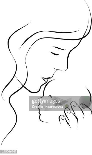 mütter lieben - mutter-tochter-sohn stock-grafiken, -clipart, -cartoons und -symbole