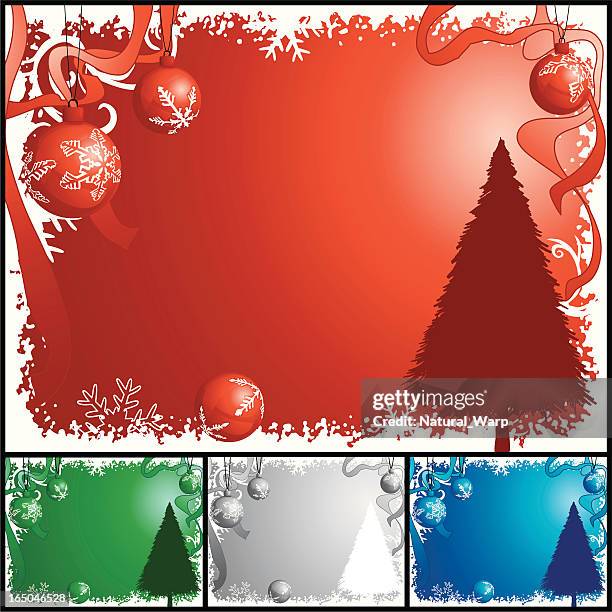 christmas background ( rgb ) - chrome frame stock illustrations
