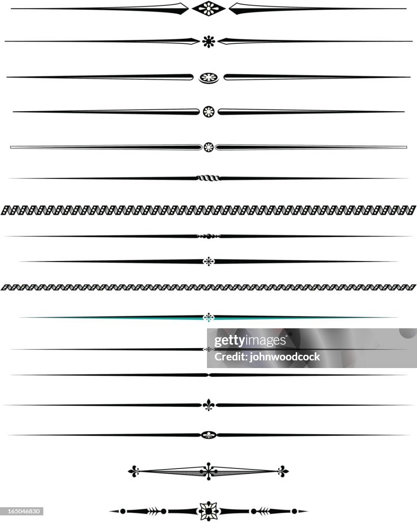 Dekorative Linien zwei