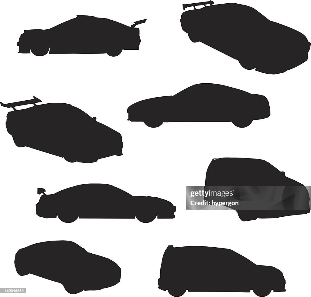 Sport Cars Silhouette Collection (vector+jpg)