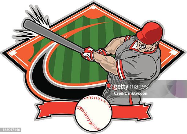 home run - home run ball stock illustrations