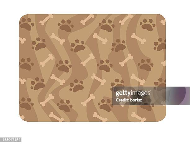 dog print - dog bone stock illustrations