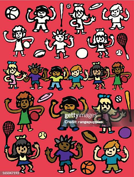 time to play! - bouncing basketball stock illustrations