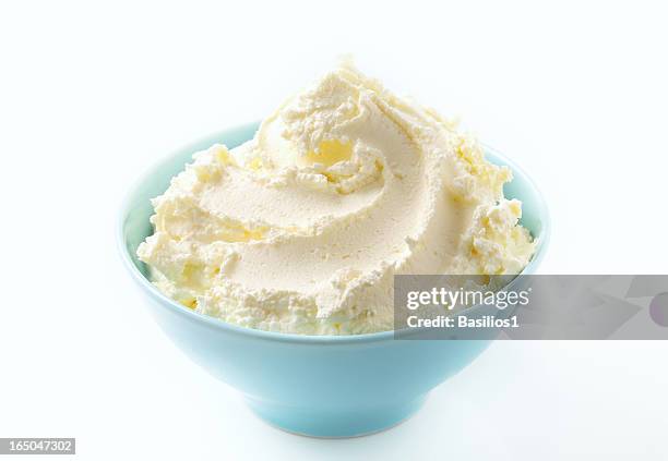 cream cheese in a bowl - curd cheese stock pictures, royalty-free photos & images