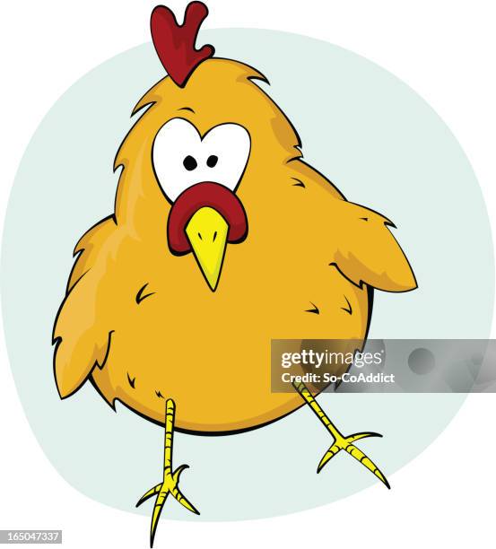 goofy huhn vektor-illustration - goofy cartoon stock-grafiken, -clipart, -cartoons und -symbole