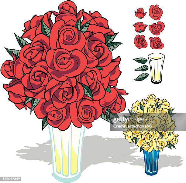 machen sie ihre eigenen bouquet - blumenstrauss vase stock-grafiken, -clipart, -cartoons und -symbole