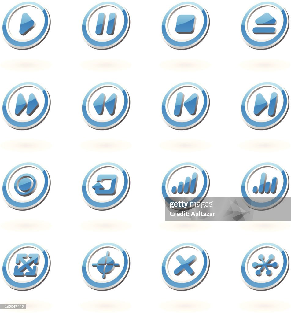 Blue Elipses - Navigation Icons