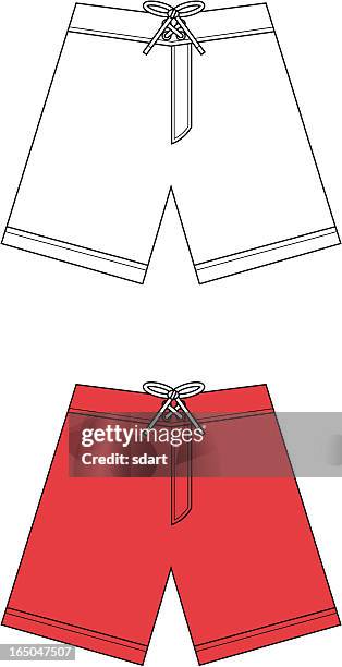 boardshort flats - bermuda shorts stock illustrations